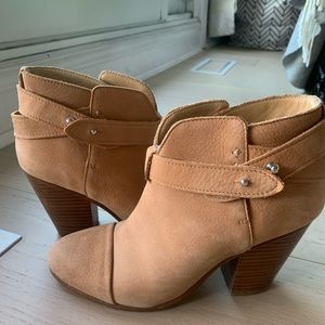 Rag & Bone nubuk almond toe booties.